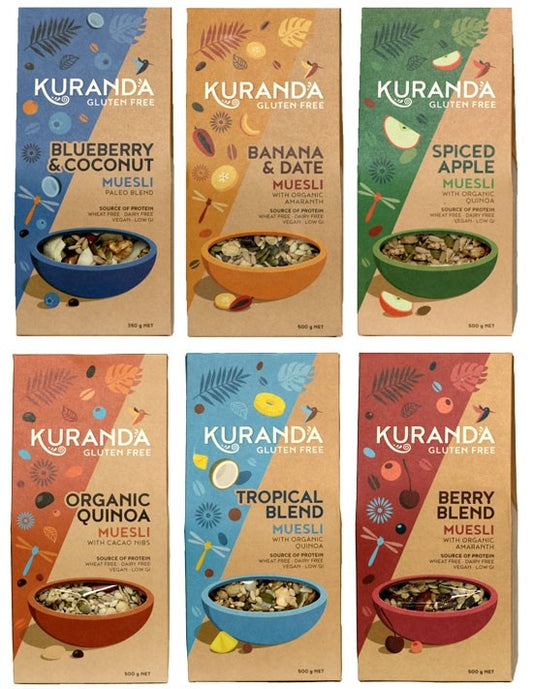 Check out the Kuranda Wholefoods Gluten-Free Muesli Range