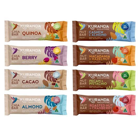 Gluten Free Nut Bars & Chia Bar Sampler Pack | Kuranda Wholefoods