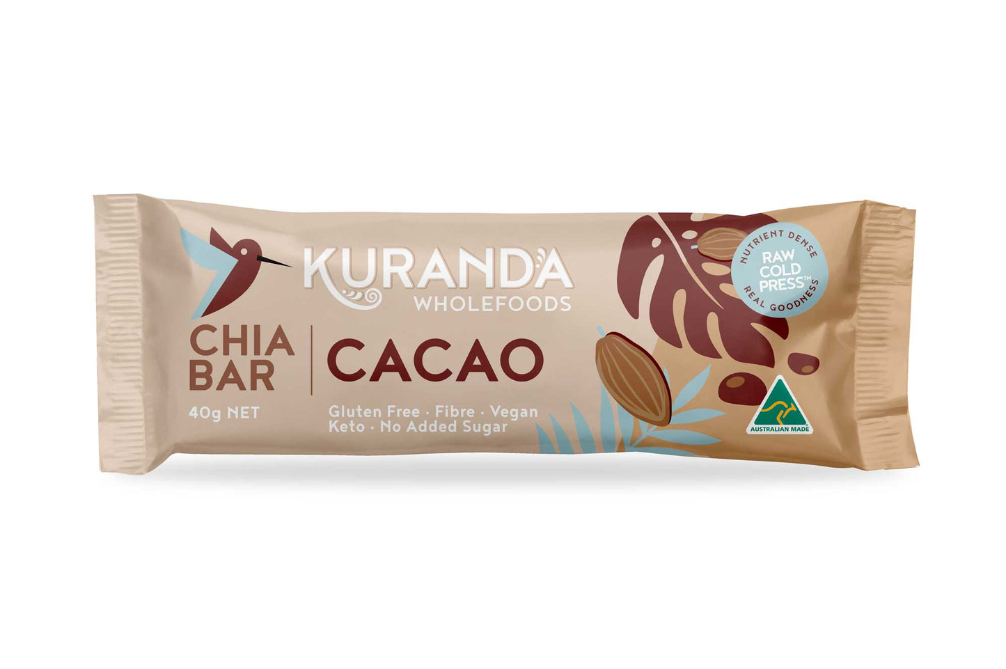 Chia & Cacao Nibs Low GI Snack Bar