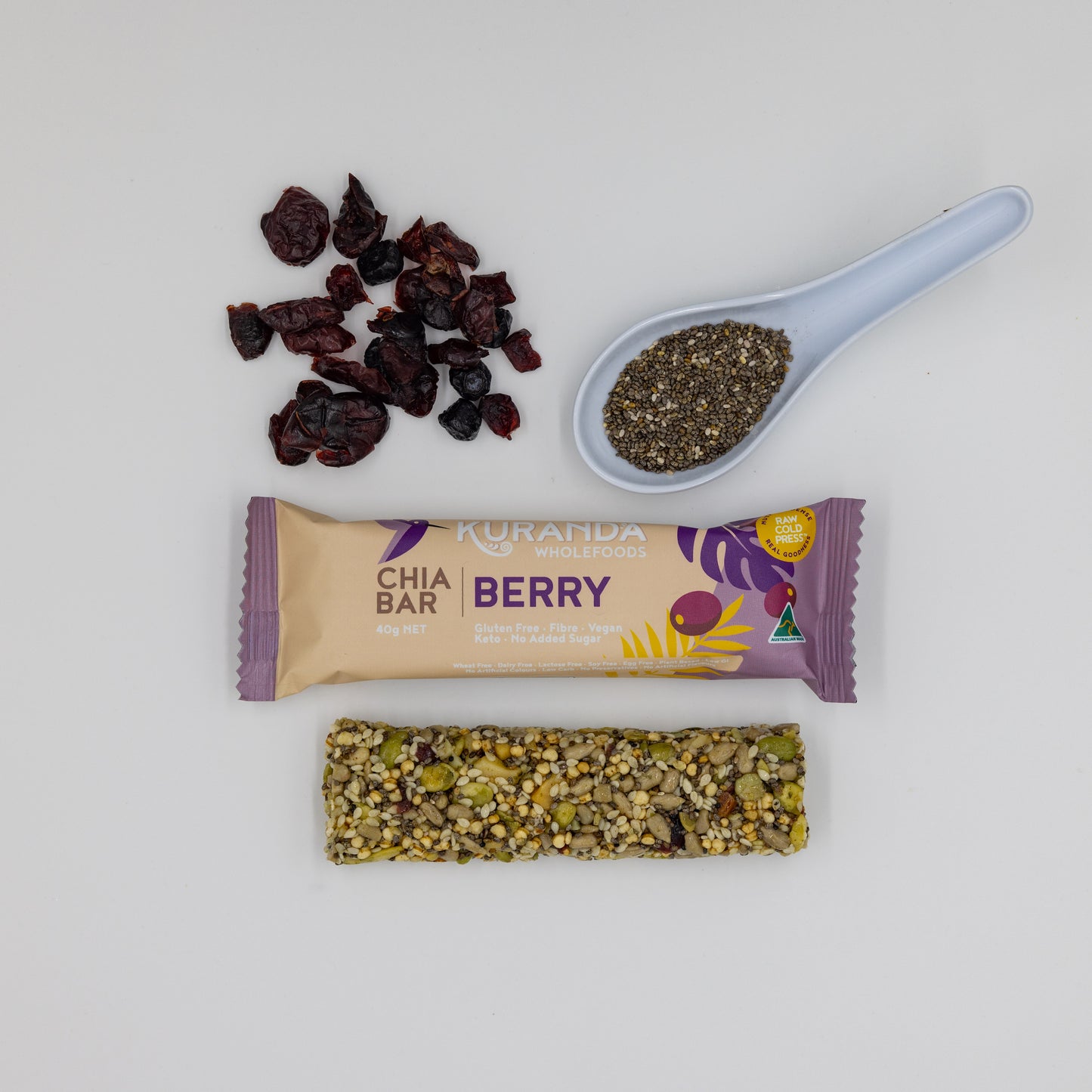 Chia & Cranberry Low GI Snack Bar