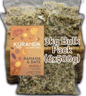 Kuranda Gluten Free Banana and Date Muesli Blend Gluten Free Wheat Free Dairy Free Muesli Breakfast Cereal