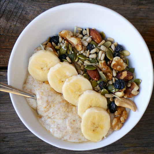 Healthy paleo porridge recipe with Kuranda Wholefoods Paleo Muesli