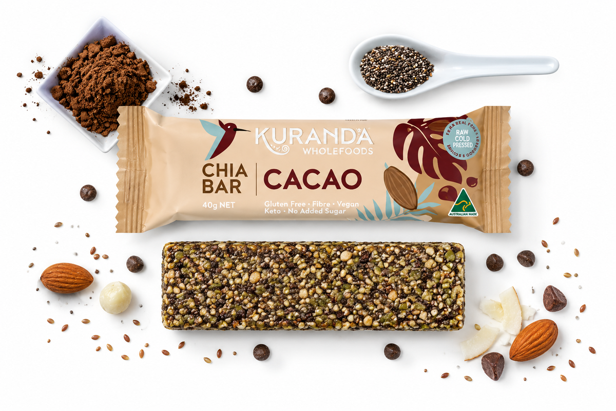 Chia & Cacao Nibs Low GI Snack Bar