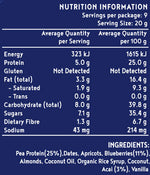 Gluten Free Protein Bites - Acai Berry 180g Nutritional Panel - Plant Based Goodness, Dairy Free, Wheat Free, Vegan
