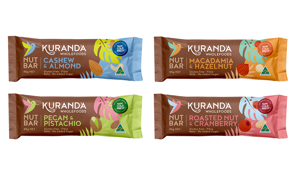 Gluten Free Nut Bars | 4 Pack | Kuranda Wholefoods