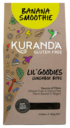 Kuranda Gluten Free Lil' Goodies Lunchbox Bites - Banana Smoothie - Nut Free Lunchbox Bites Delicious Yummy for School or Home