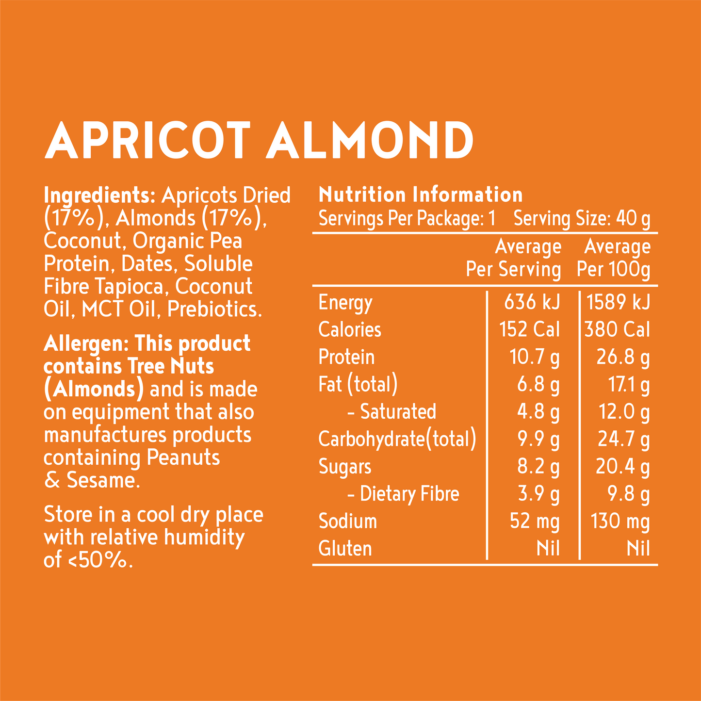 Apricot Almond Protein Ball