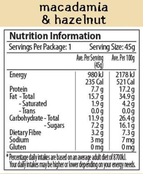 Macadamia & Hazelnut Nut Bars