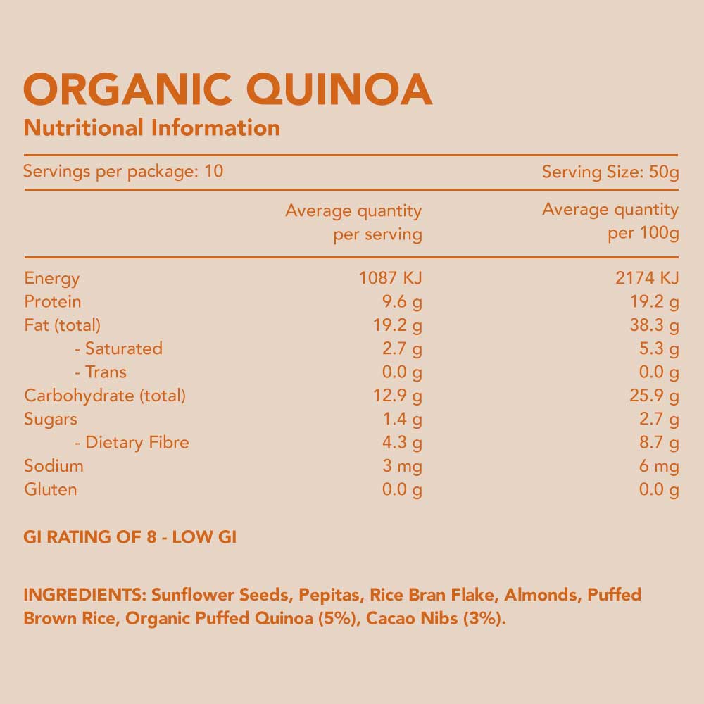 Organic Quinoa Gluten Free Muesli