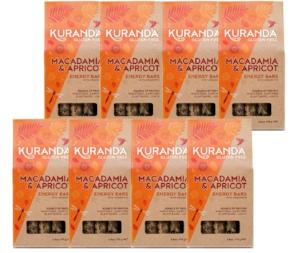 Kuranda Gluten Free Macadamia and Organic Apricot Energy Bars - Wheat Free, Dairy Free, Low GI, Plant-Based Protein