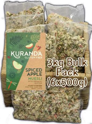 Kuranda Gluten Free Spiced Apple Muesli - Nut Free Recipe, Low GI, Wheat Free, Dairy Free, Vegan